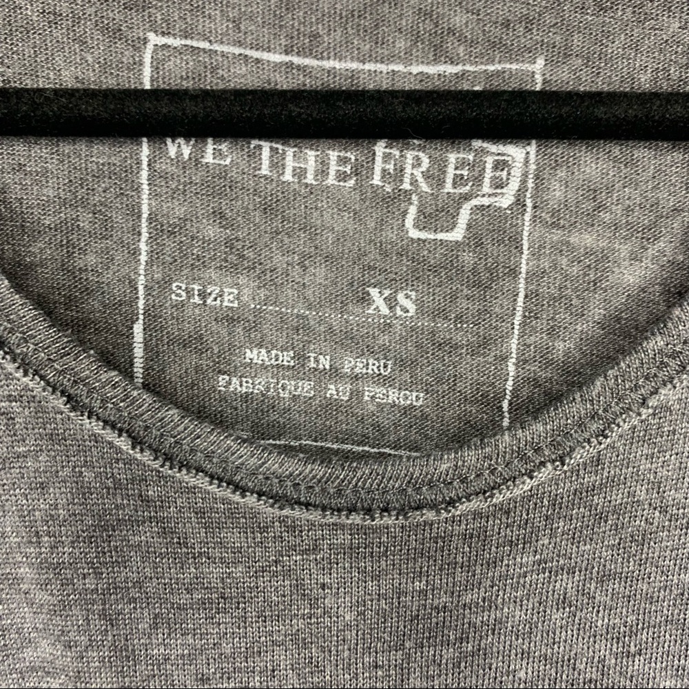 We the Free Charcoal Gray Ruffle Hem Tunic XS - Picture 5 of 5